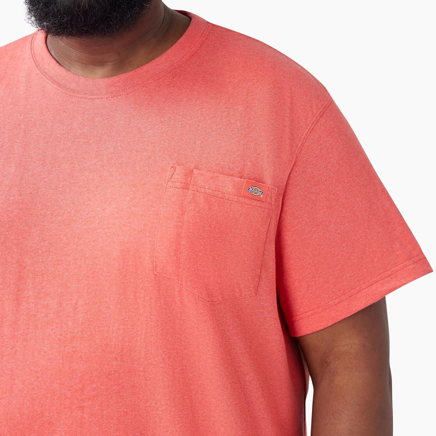 image:imageDickies Mens Heavyweight Heathered Short Sleeve Pocket TShirtCoral Reef Heather