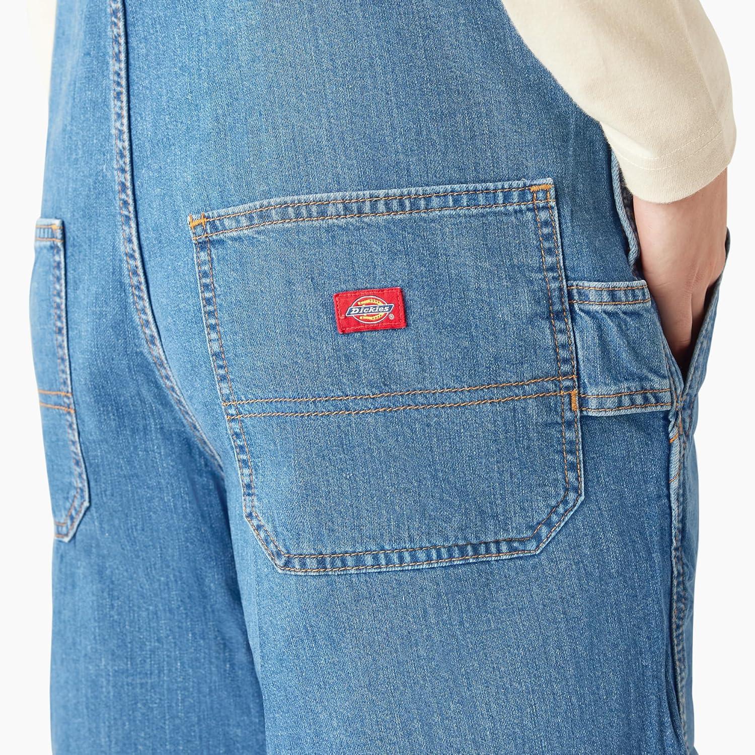 image:imageDickies Womens Relaxed Fit Bib ShortallsBlue