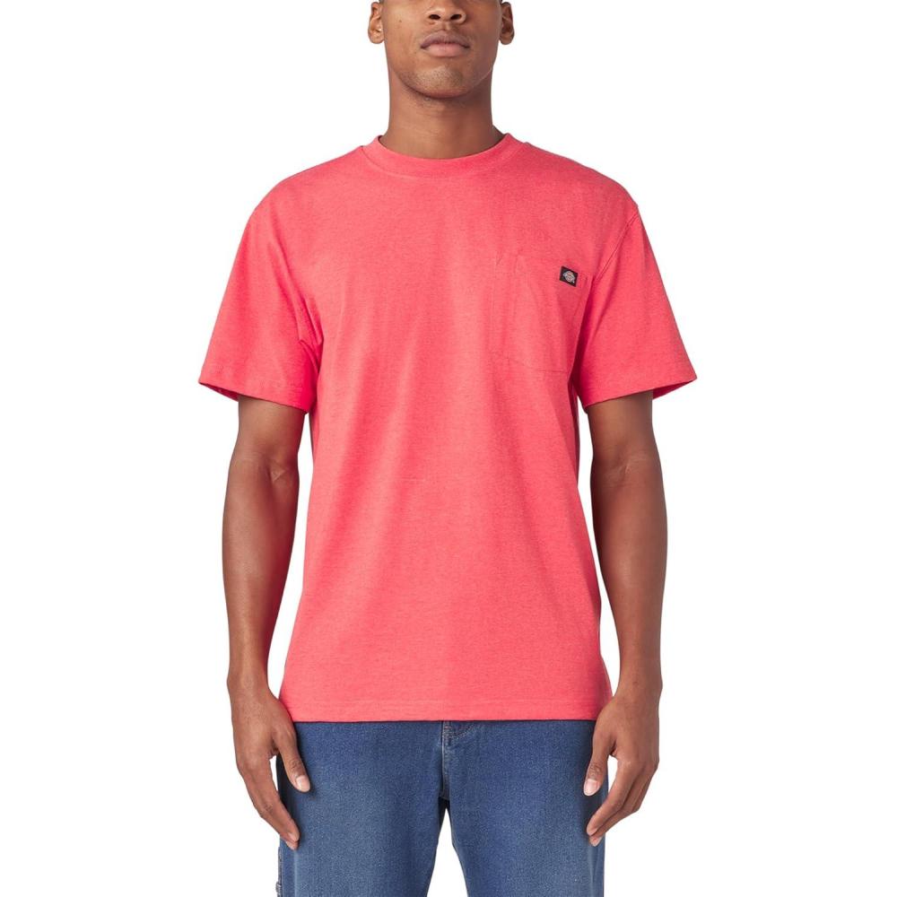 image:imageDickies Mens Heavyweight Heathered Short Sleeve Pocket TShirtCoral Reef Heather