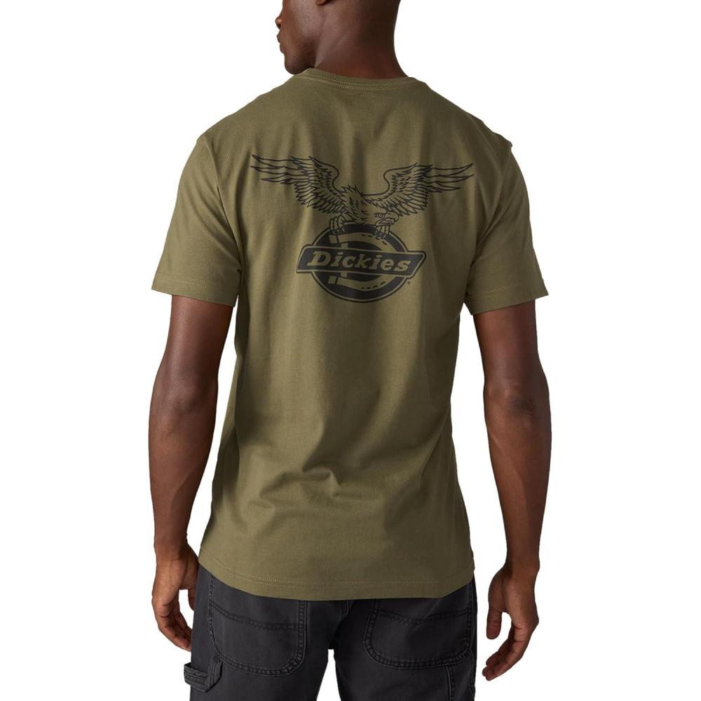 image:imageDickies Mens Short Sleeve Graphic TeesMilitary Green  United
