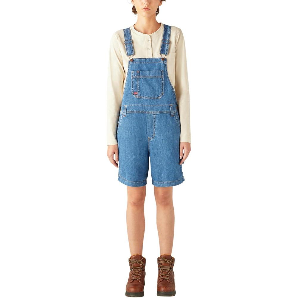 image:imageDickies Womens Relaxed Fit Bib ShortallsBlue