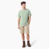 Dickies Men’s Big & Tall Heavyweight Crew Neck Short Sleeve Tee(Iceberg Green)