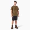 Dickies Men’s Heavyweight Heathered Short Sleeve Pocket T-Shirt(Brown Duck / Black Heather)
