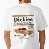 Dickies Mens Short Sleeve Graphic Tees(Snow White / Retro Motor)