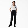 Dickies Women’s Loose Fit Double Knee Work Pants(Black)