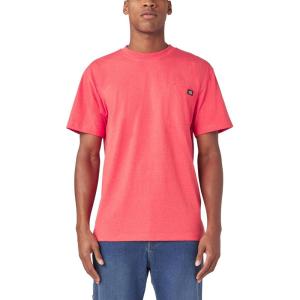 Dickies Men’s Heavyweight Heathered Short Sleeve Pocket T-Shirt(Coral Reef Heather)