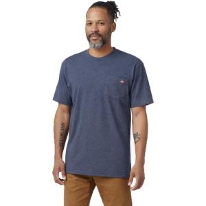 Dickies Men’s Heavyweight Heathered Short Sleeve Pocket T-Shirt(Ink Navy Heather)