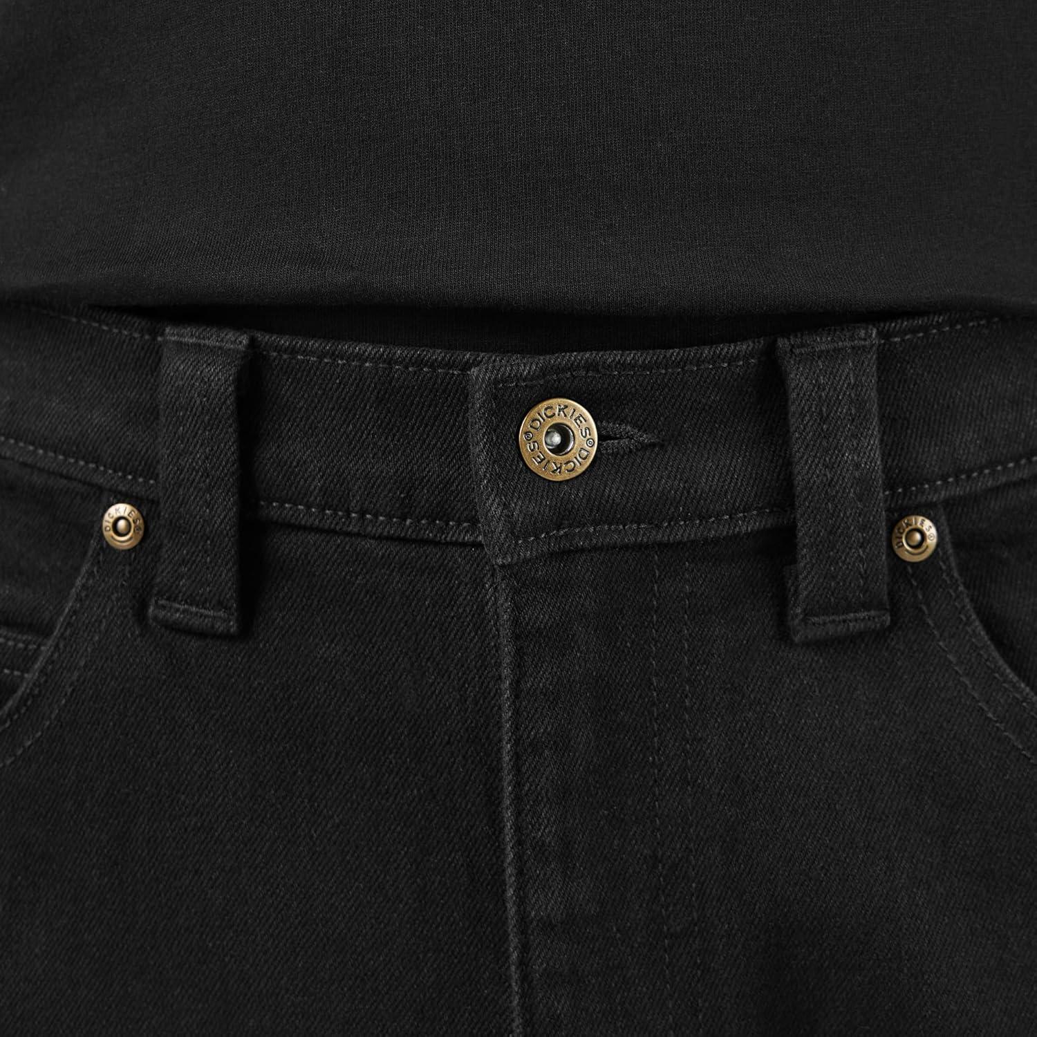 image:imageDickies Mens 5Pocket Athletic Taper Denim JeanBlack Denim