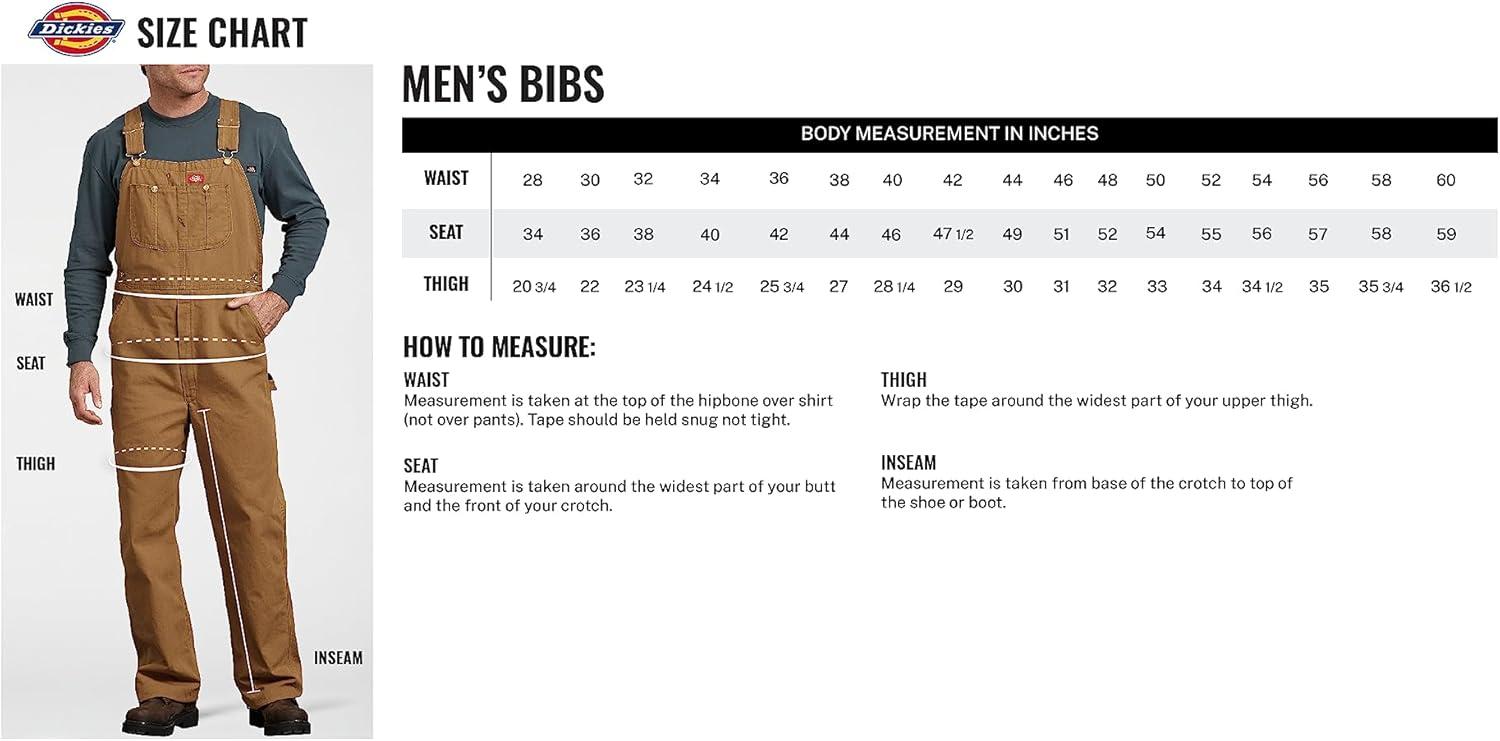 image:imageDickies Mens Bib OverallBleach Wash