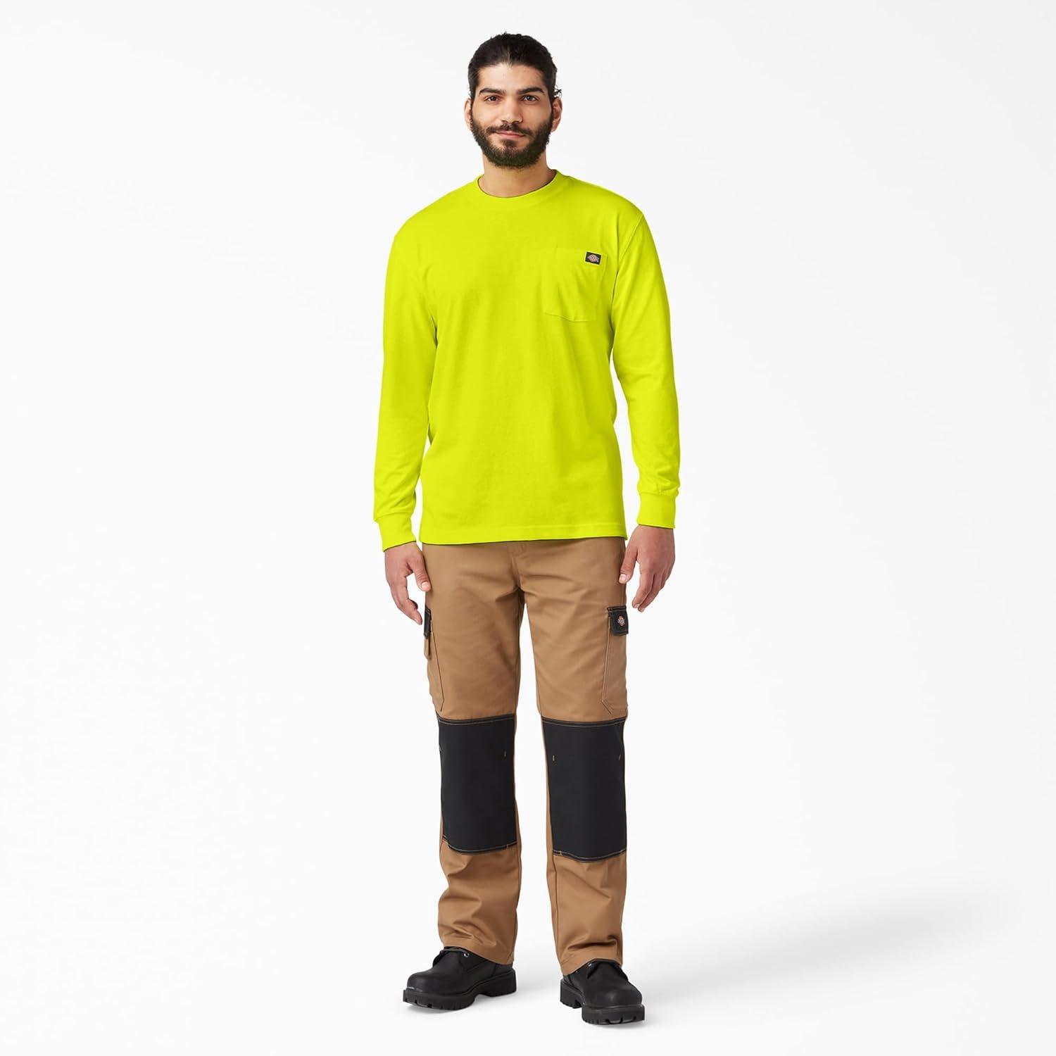 image:imageDickies Mens Big and Tall Long Sleeve Heavyweight Crew NeckBright Yellow