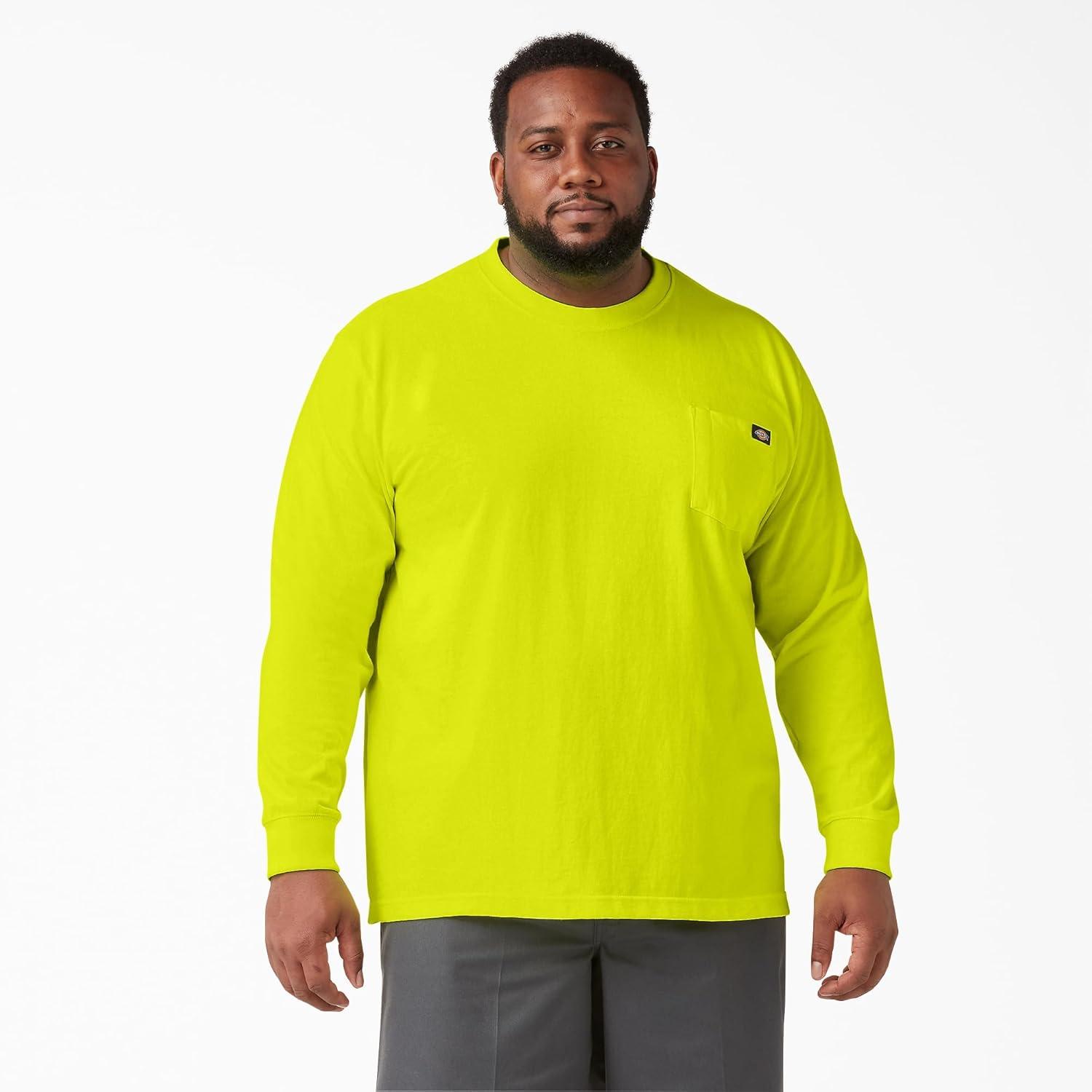 image:imageDickies Mens Big and Tall Long Sleeve Heavyweight Crew NeckBright Yellow