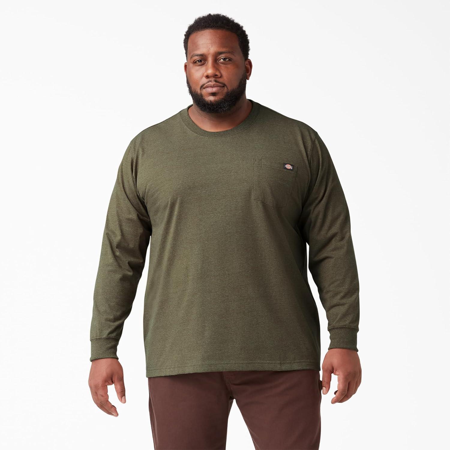 image:imageDickies Mens Big and Tall Long Sleeve Heavyweight Crew NeckDark Brown