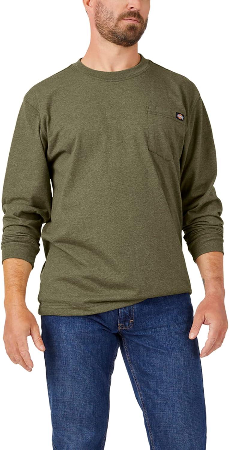 image:imageDickies Mens Big and Tall Long Sleeve Heavyweight Crew NeckDark Brown