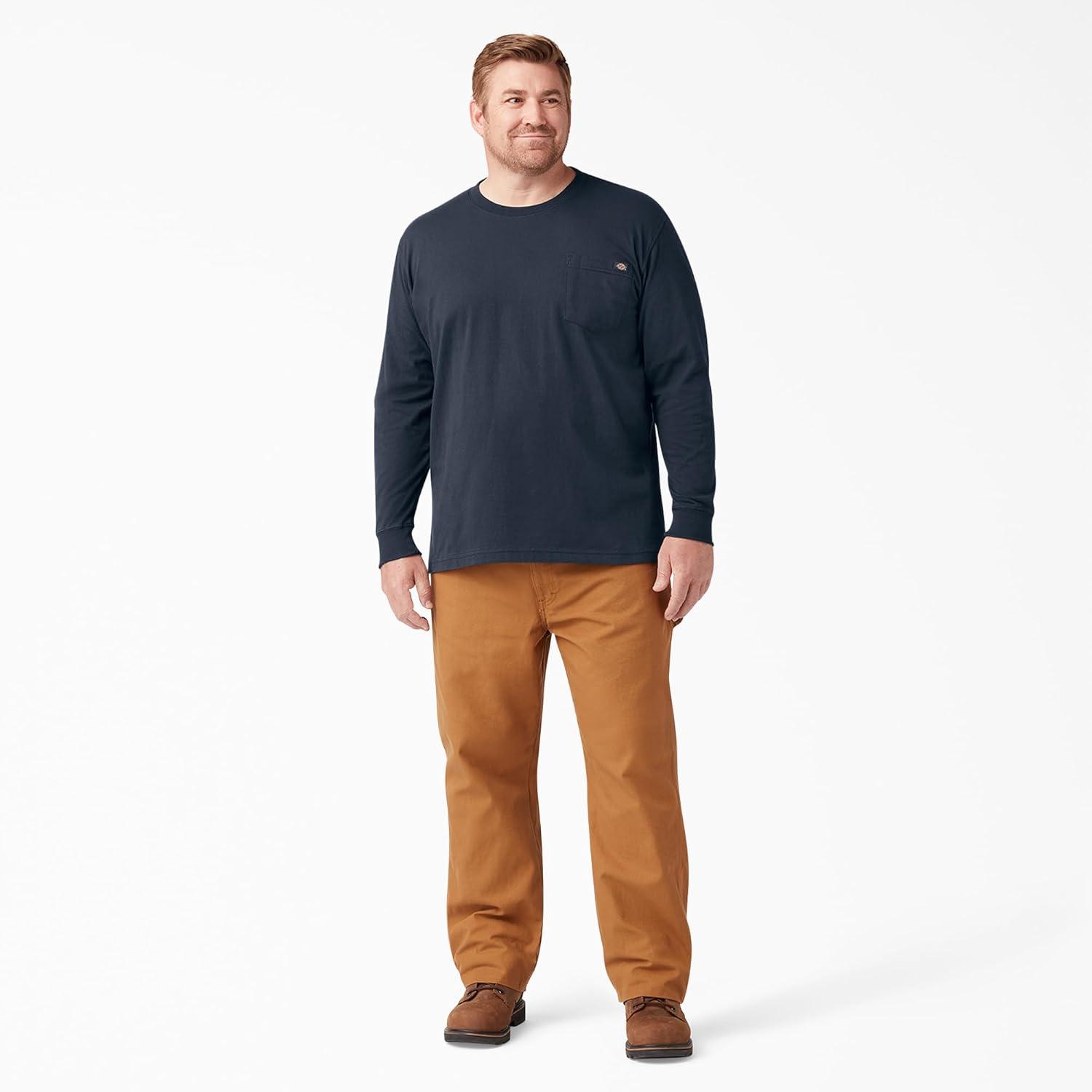 image:imageDickies Mens Big and Tall Long Sleeve Heavyweight Crew NeckDark Navy