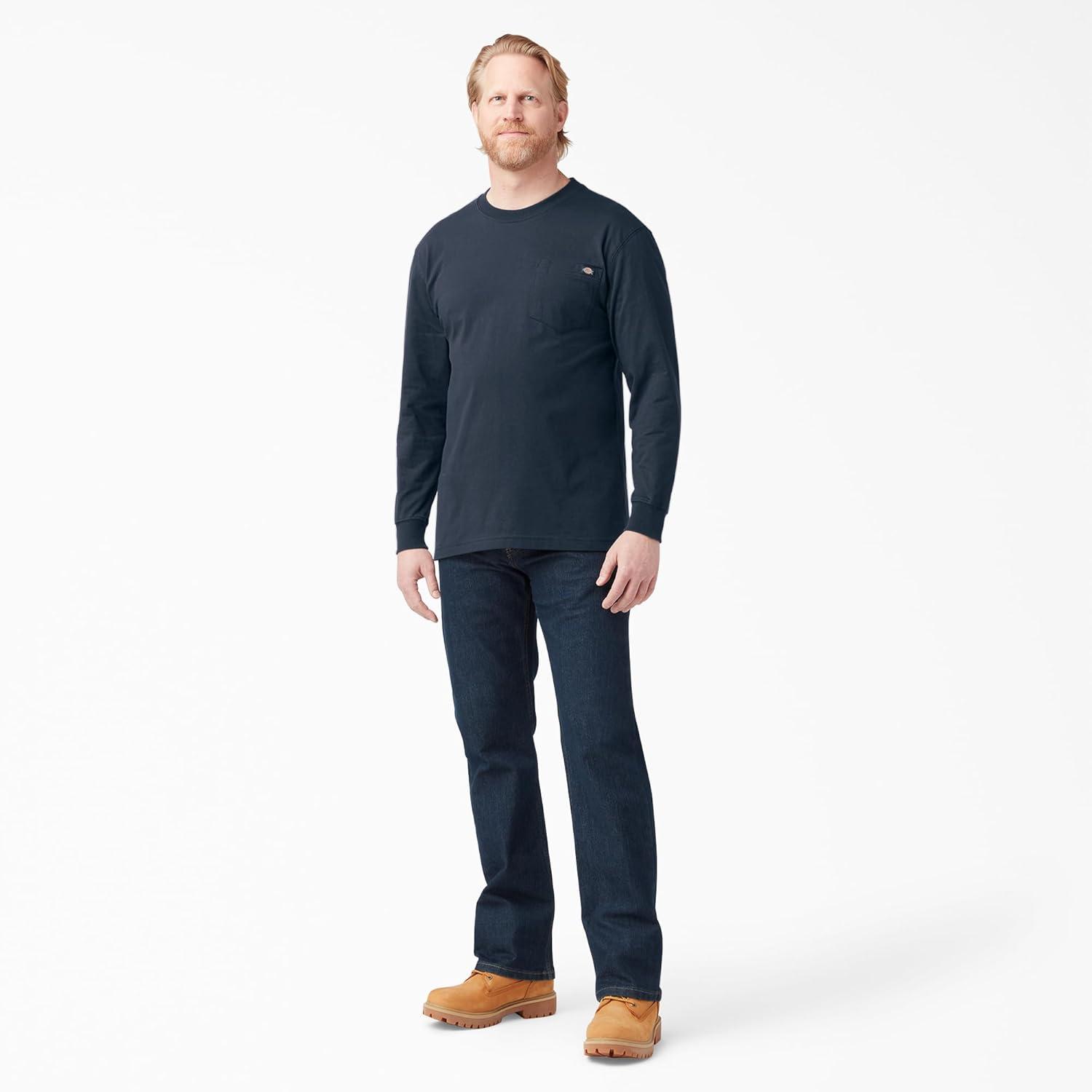 image:imageDickies Mens Big and Tall Long Sleeve Heavyweight Crew NeckDark Navy