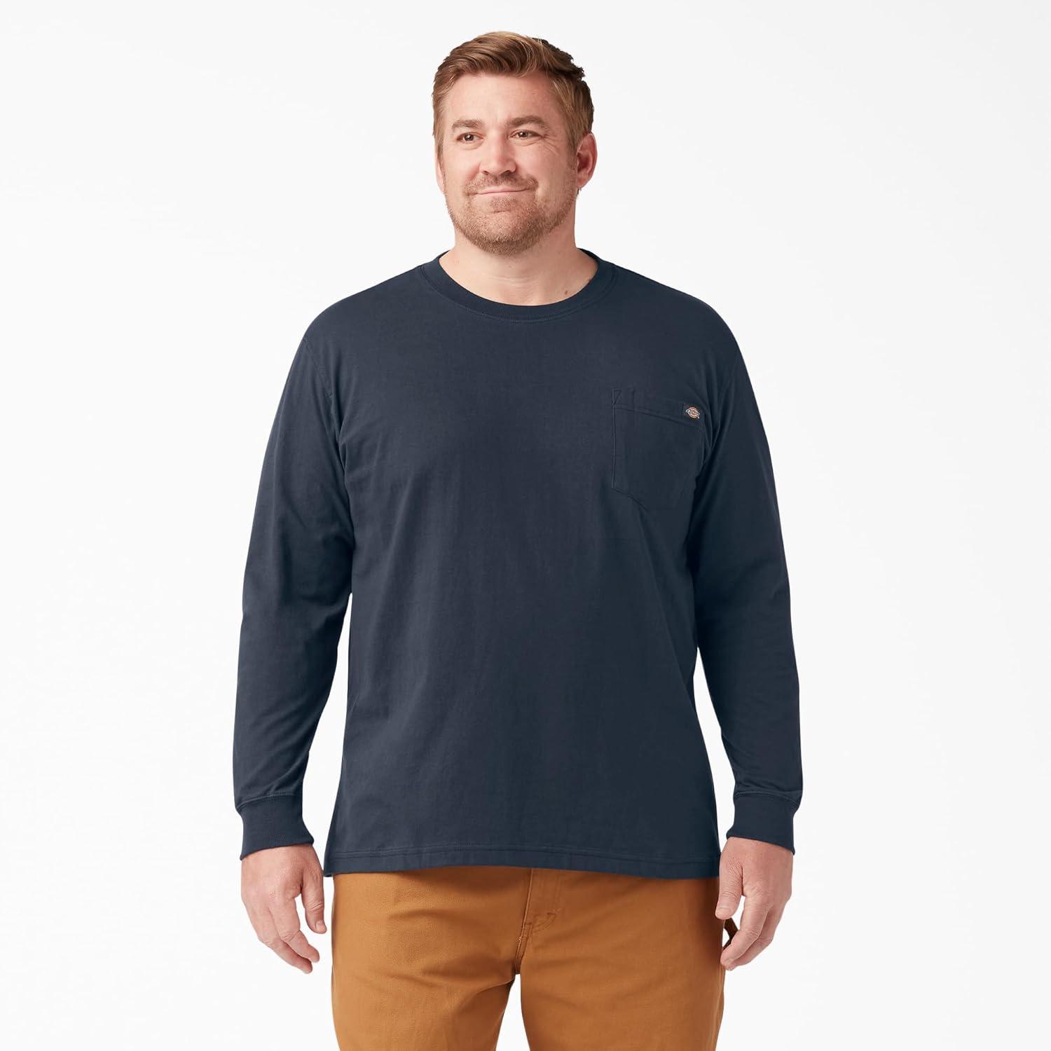image:imageDickies Mens Big and Tall Long Sleeve Heavyweight Crew NeckDark Navy