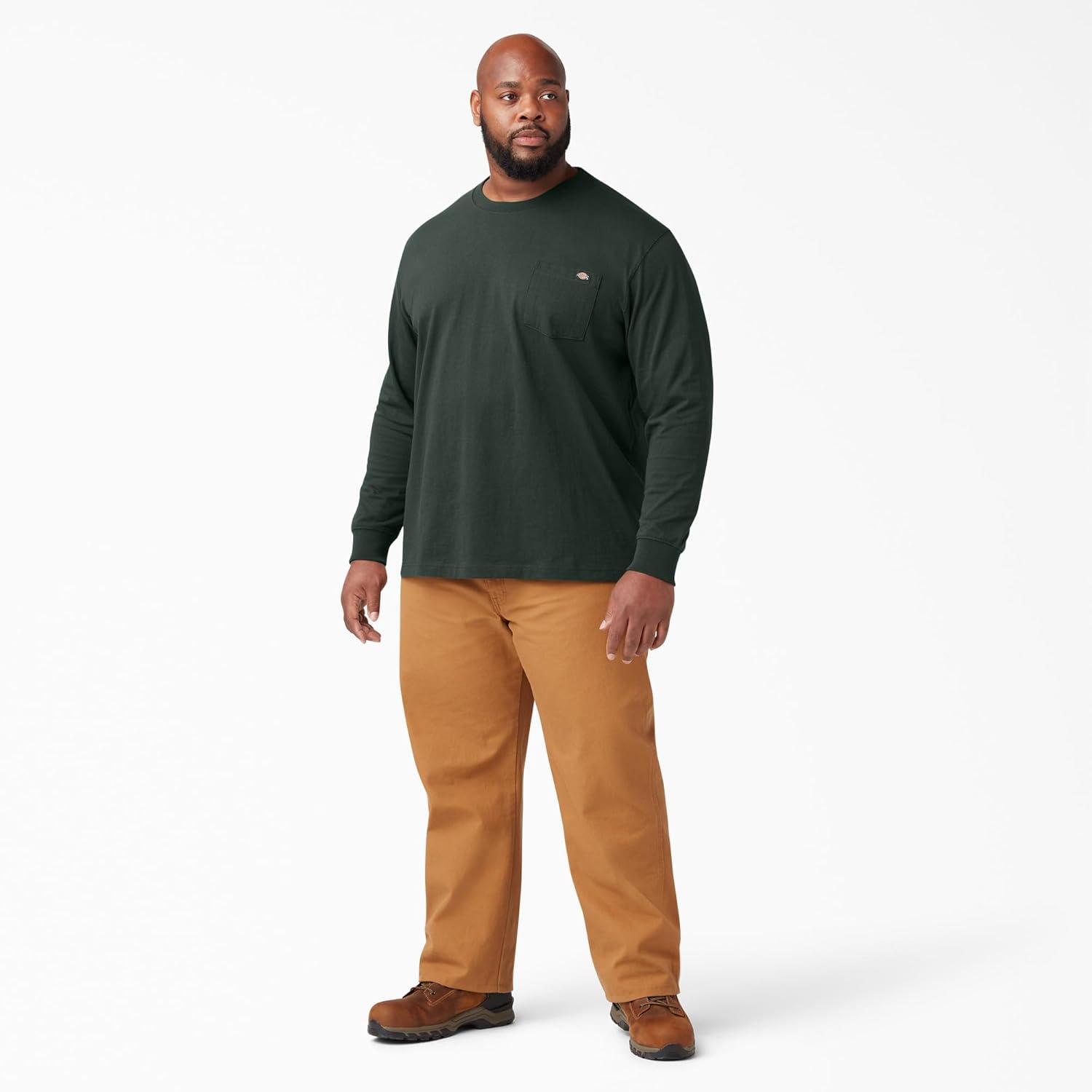 image:imageDickies Mens Big and Tall Long Sleeve Heavyweight Crew NeckHunter Green