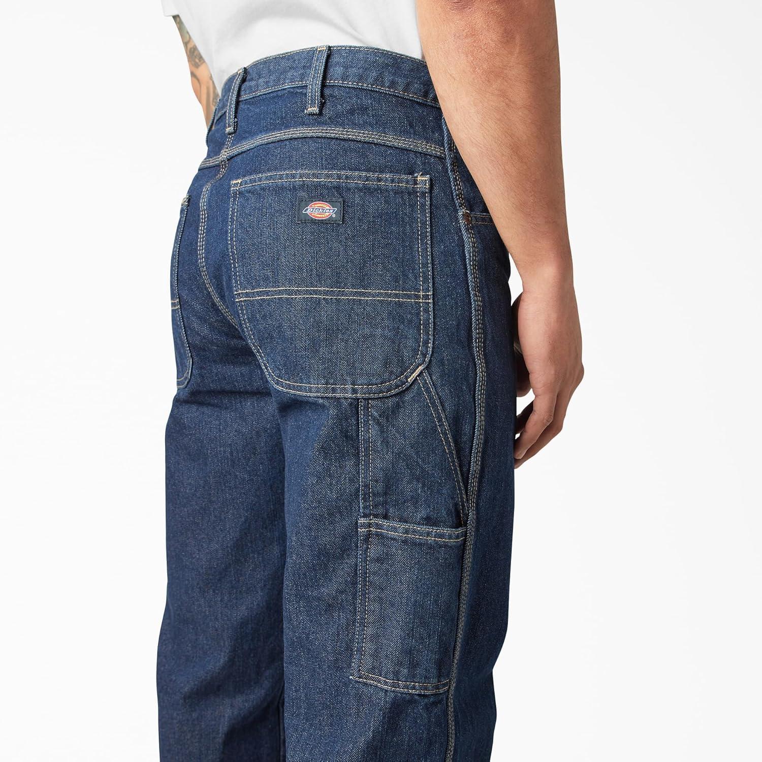 image:imageDickies Mens RelaxedFit Carpenter JeanStone Washed Indigo Blue