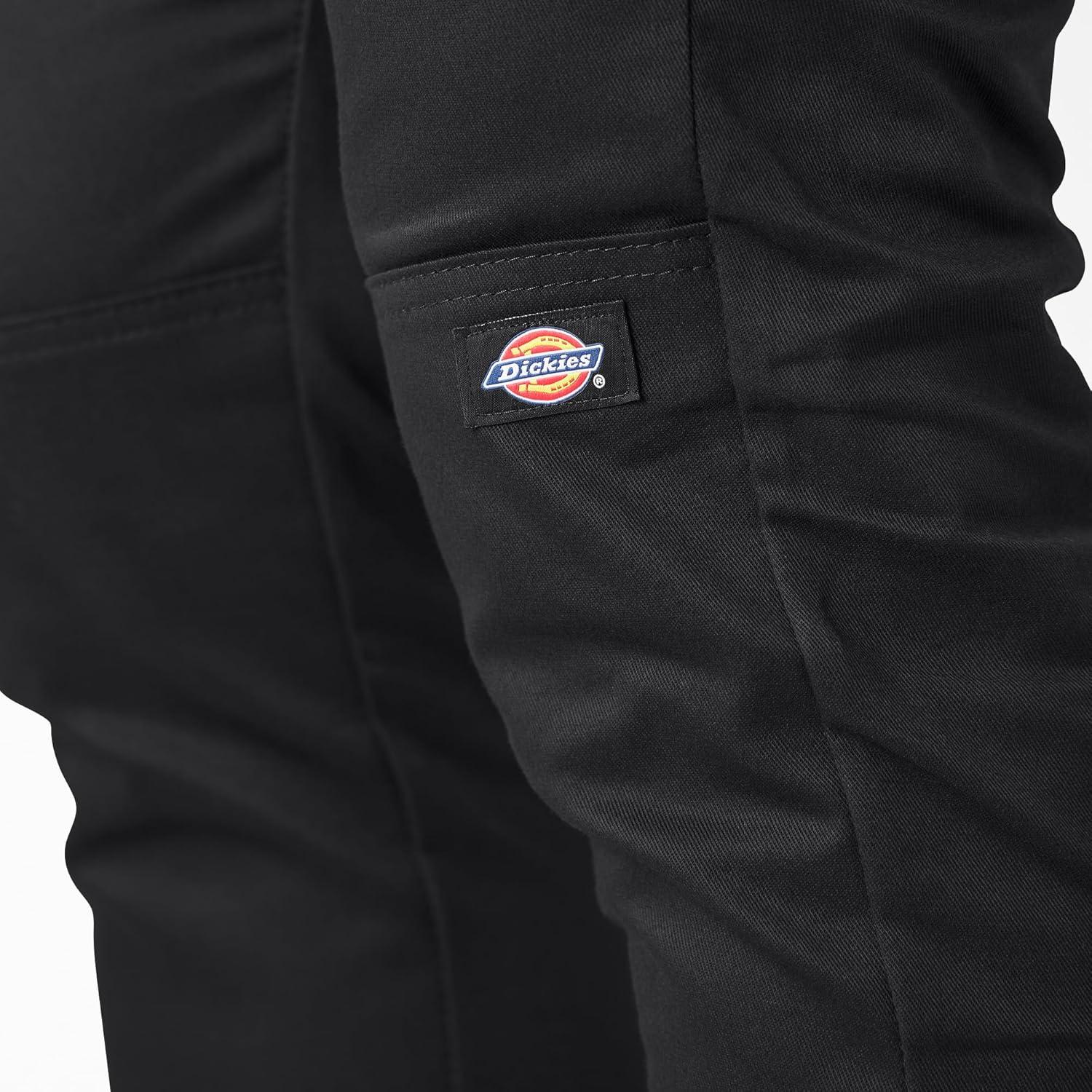 image:imageDickies Mens Skinny Straight Double Knee Work PantsBlack
