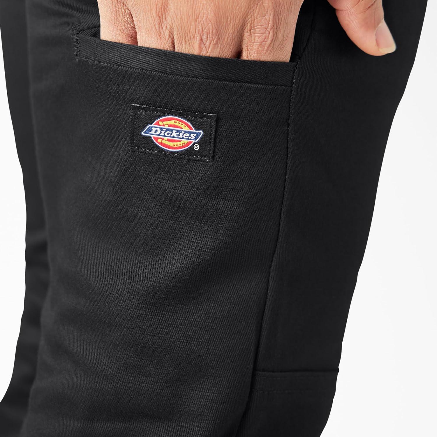 image:imageDickies Mens Skinny Straight Double Knee Work PantsBlack