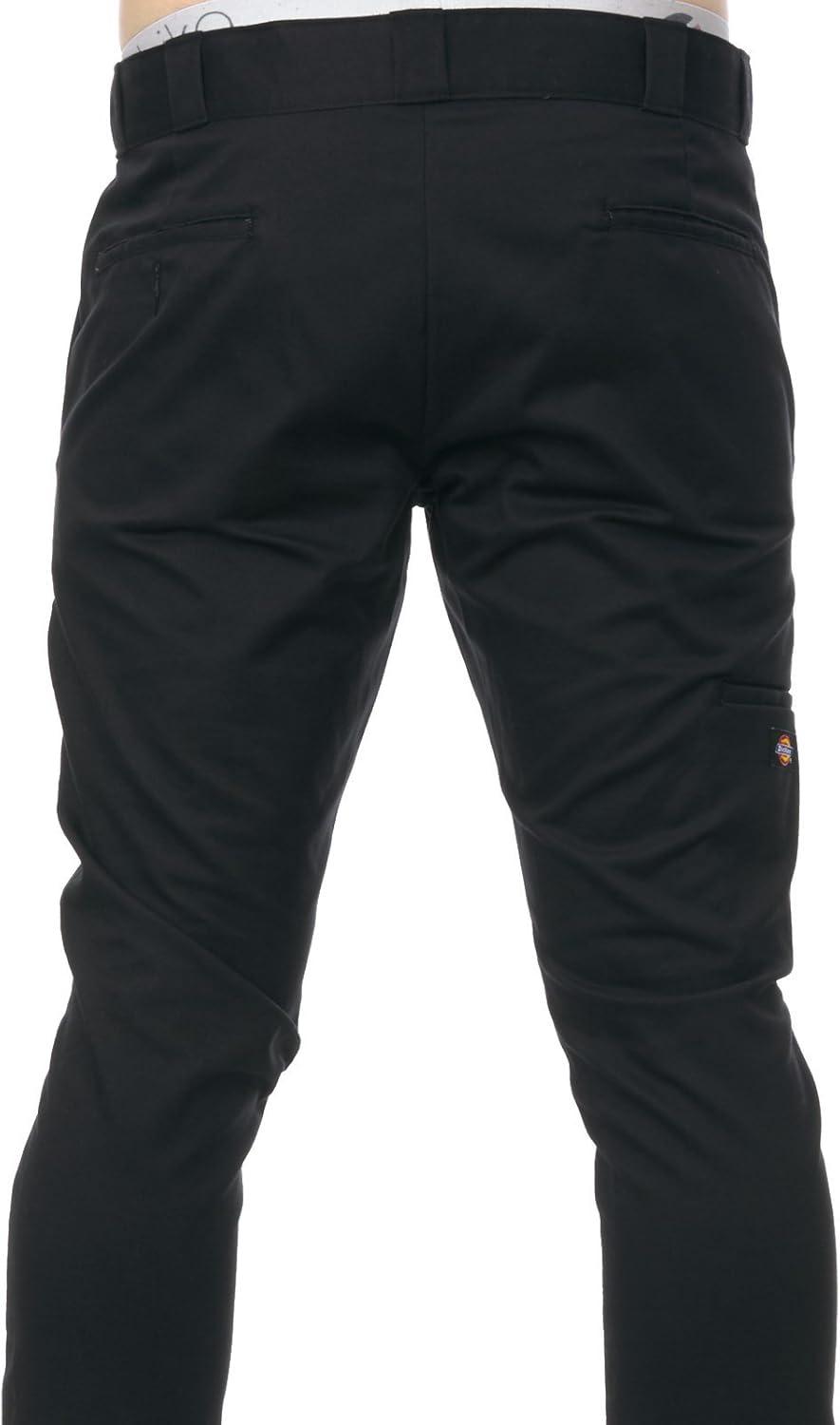 image:imageDickies Mens Skinny Straight Double Knee Work PantsBlack V1