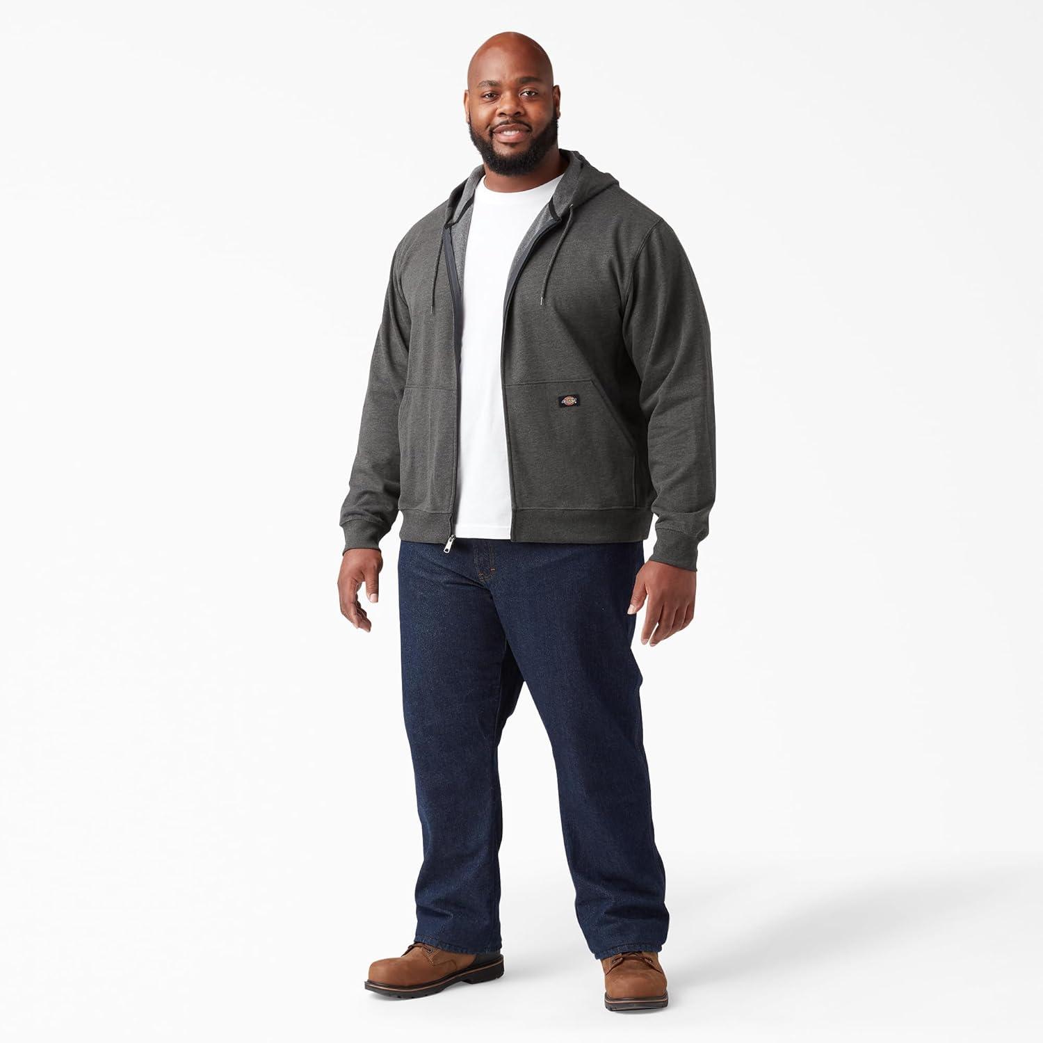image:imageDickies mens Big Tall Full Zip Fleece HoodieDark Heather