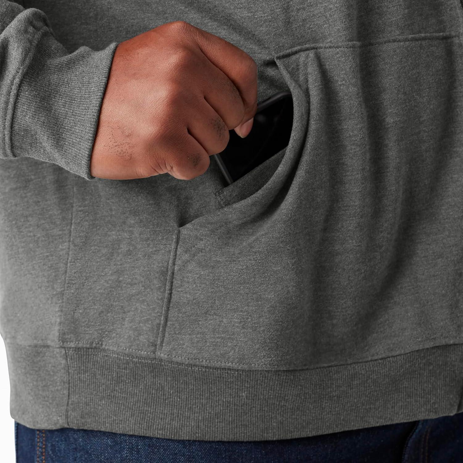 image:imageDickies mens Big Tall Full Zip Fleece HoodieDark Heather
