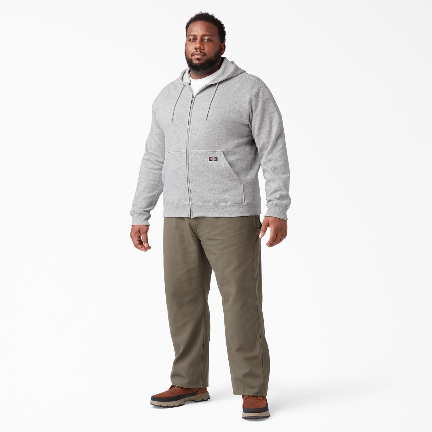 image:imageDickies mens Big Tall Full Zip Fleece HoodieHeathered Gray