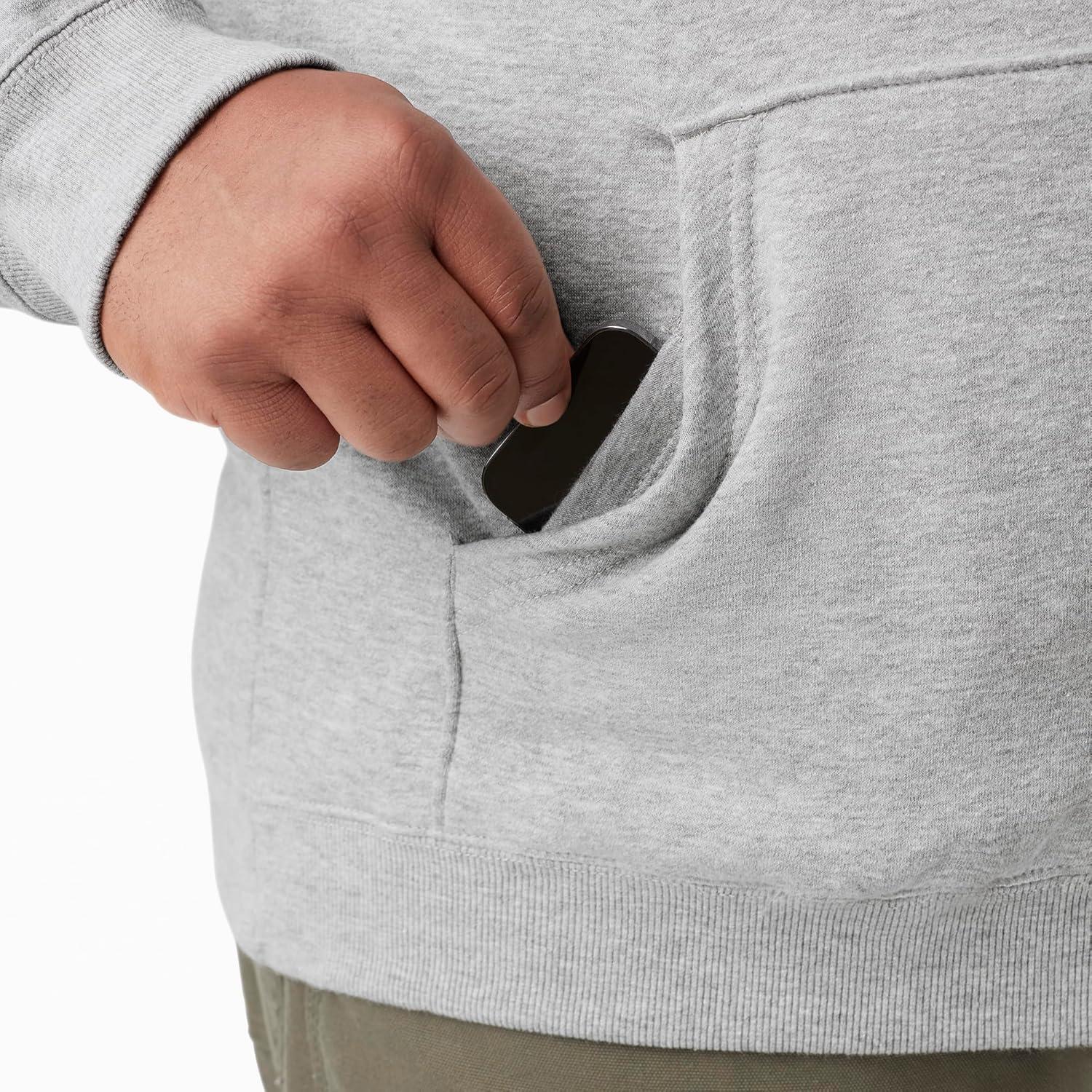 image:imageDickies mens Big Tall Full Zip Fleece HoodieHeathered Gray