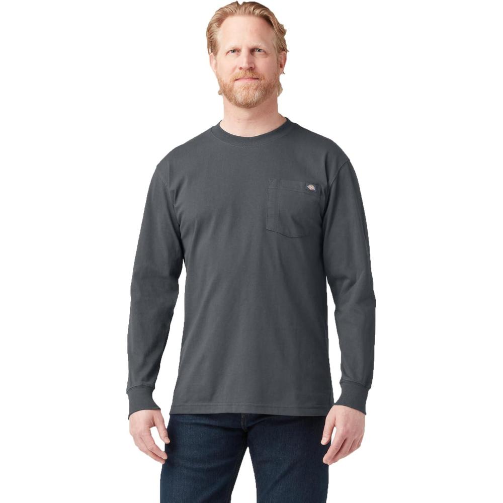 image:imageDickies Mens Big and Tall Long Sleeve Heavyweight Crew NeckCharcoal