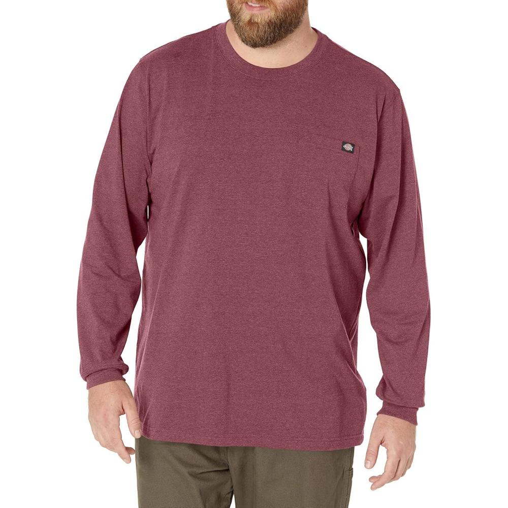 image:imageDickies Mens Big and Tall Long Sleeve Heavyweight Crew NeckKhaki