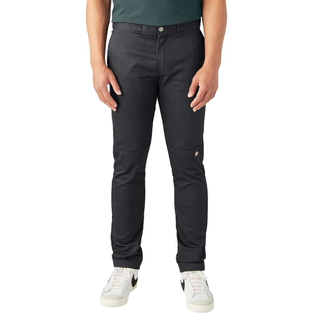 image:imageDickies Mens Skinny Straight Double Knee Work PantsBlack