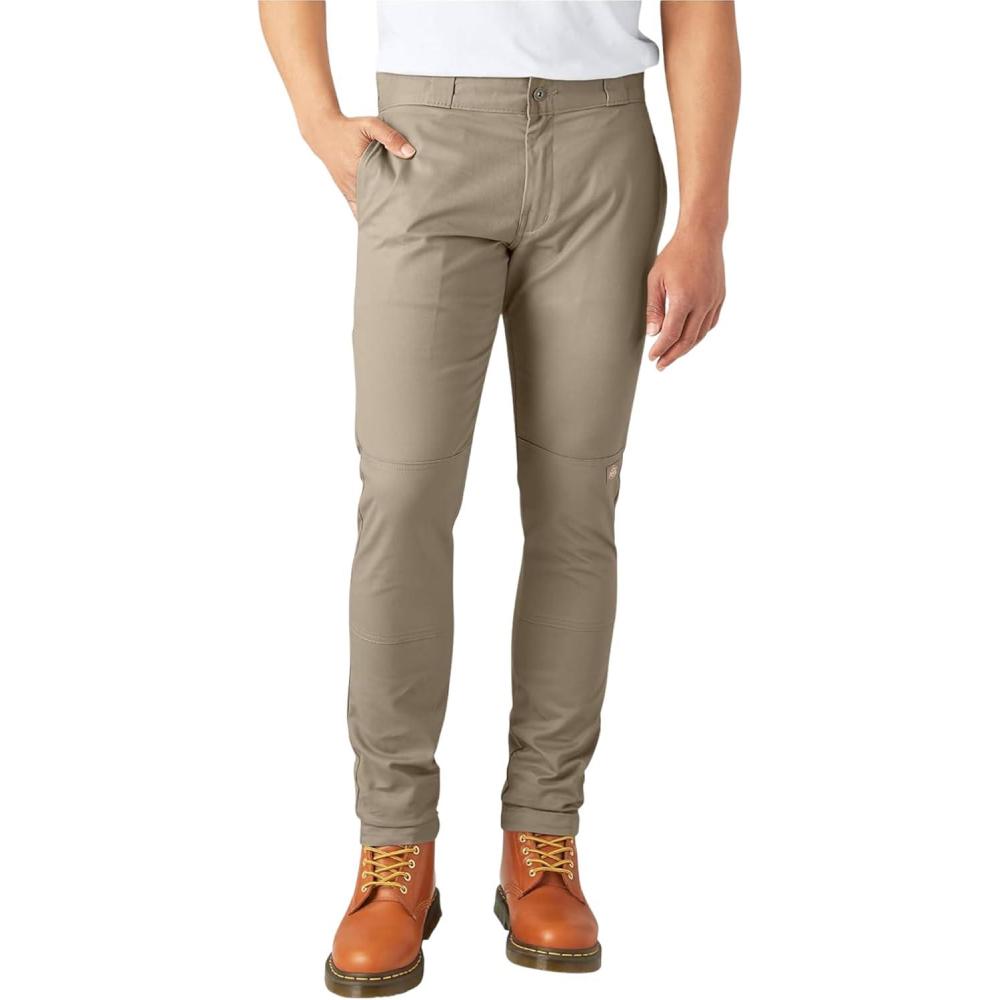 image:imageDickies Mens Skinny Straight Double Knee Work PantsDesert Sand
