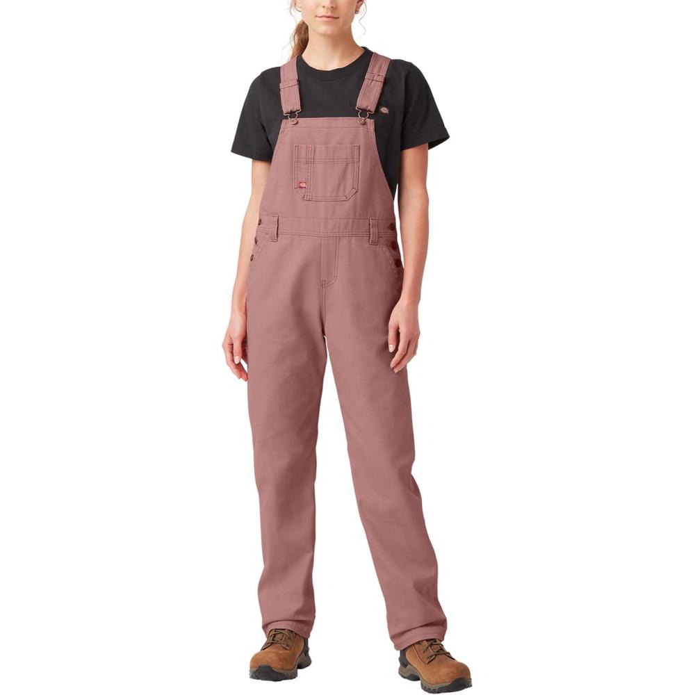 image:imageDickies Womens Relaxed Fit Bib OverallRinsed Ash Rose