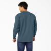 Dickies Men’s Big and Tall Long Sleeve Heavyweight Crew Neck(Baltic Blue Single Dye Heather)