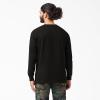 Dickies Men’s Big and Tall Long Sleeve Heavyweight Crew Neck(Black)
