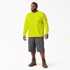 Dickies Men’s Big and Tall Long Sleeve Heavyweight Crew Neck(Bright Yellow)