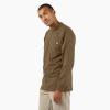 Dickies Men’s Big and Tall Long Sleeve Heavyweight Crew Neck(Brown Duck/Black Heather)
