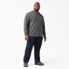 Dickies Men’s Big and Tall Long Sleeve Heavyweight Crew Neck(Burgundy Single Dye Heather)