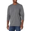 Dickies Men’s Big and Tall Long Sleeve Heavyweight Crew Neck(Charcoal Gray Heather)