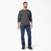 Dickies Men’s Big and Tall Long Sleeve Heavyweight Crew Neck(Charcoal Gray Heather)