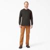 Dickies Men’s Big and Tall Long Sleeve Heavyweight Crew Neck(Chocolate Brown)