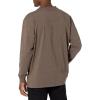 Dickies Men’s Big and Tall Long Sleeve Heavyweight Crew Neck(Chocolate Brown Single Dye Heather)