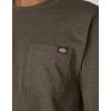 Dickies Men’s Big and Tall Long Sleeve Heavyweight Crew Neck(Chocolate Brown Single Dye Heather)