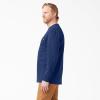 Dickies Men’s Big and Tall Long Sleeve Heavyweight Crew Neck(Deep Blue)