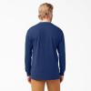 Dickies Men’s Big and Tall Long Sleeve Heavyweight Crew Neck(Deep Blue)