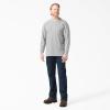 Dickies Men’s Big and Tall Long Sleeve Heavyweight Crew Neck(Heather Gray)