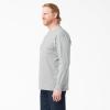 Dickies Men’s Big and Tall Long Sleeve Heavyweight Crew Neck(Heather Gray)
