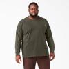 Dickies Men’s Big and Tall Long Sleeve Heavyweight Crew Neck(Moss Green)