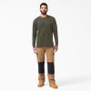 Dickies Men’s Big and Tall Long Sleeve Heavyweight Crew Neck(Moss Green)